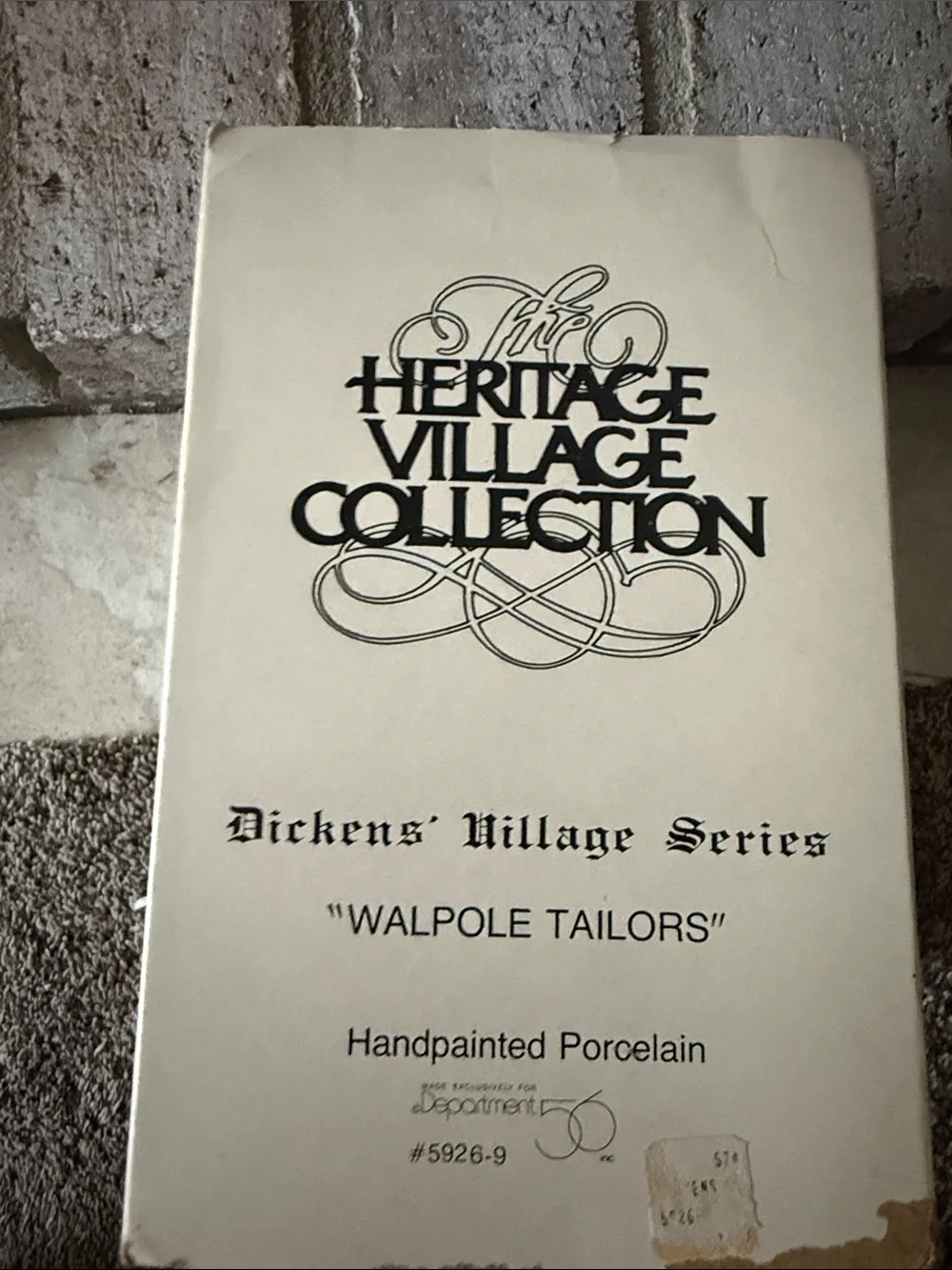Vintage Dept 56 Heritage Village Collection, Dickens Series Walpole Tailors